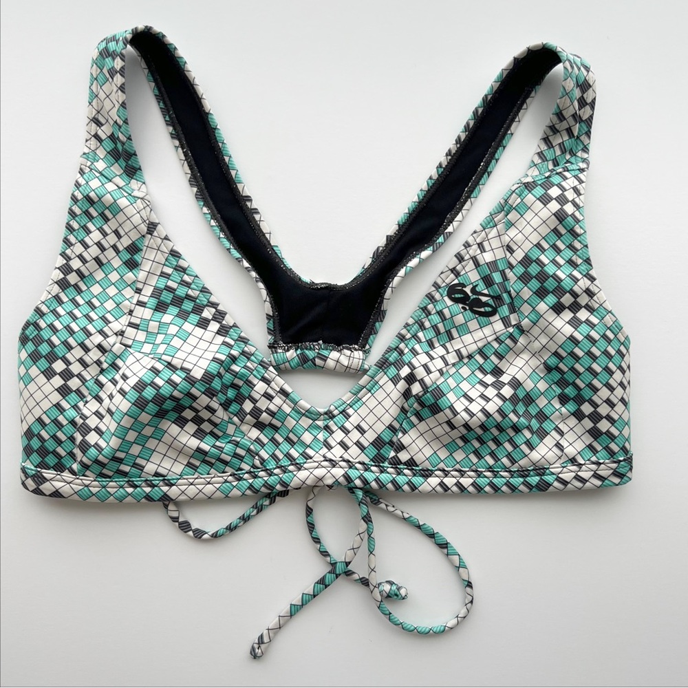 Nike 6.0 Teal & White Swimsuit Top | Small